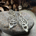 Celtic Knot Moon Earrings