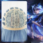 League of Legends cosplay wig, blue and white porcelain, Erelia knife girl