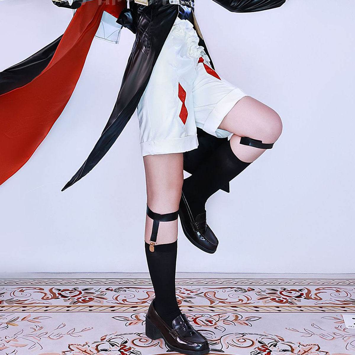 Genshin Impact Linkage Linneline Nite Kentucky Fried Chicken cos clothes KFC animation game cosplay clothes matching shoes - KFC Lynette shoes / 36