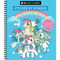 Brain Games - Sticker by Number: My Little Pony - For All Ages Includes Glitter Stickers Perforated, Spiral Bound Nostalgic Activity Book Gift