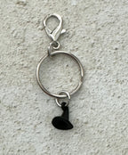 Black Witch Hat Zipper Pull Bag Charm Keychain