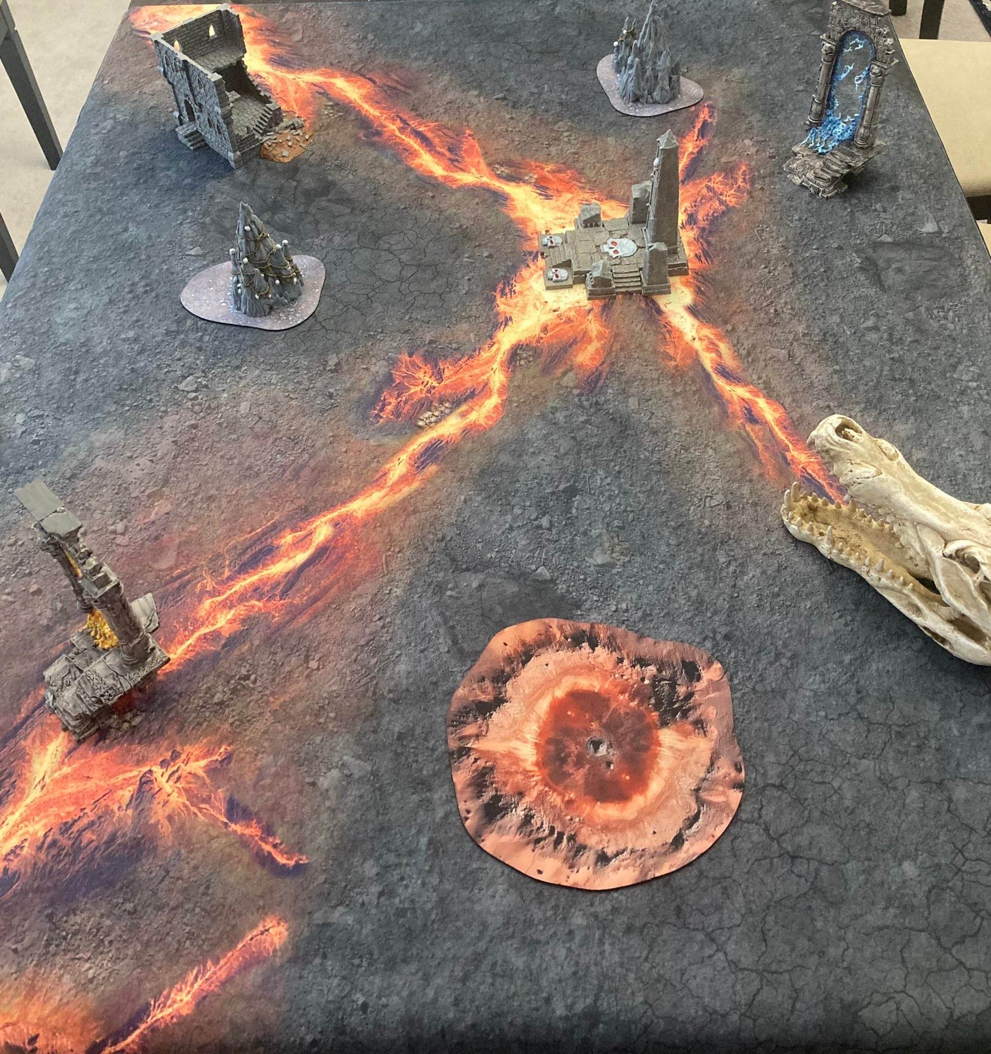 Infernal Steppes - Neoprene Battle Mat - Warhammer, AoS, 40K, Kill Team, MCP, Shatterpoint, Legion, Deadzone, More - 44x60