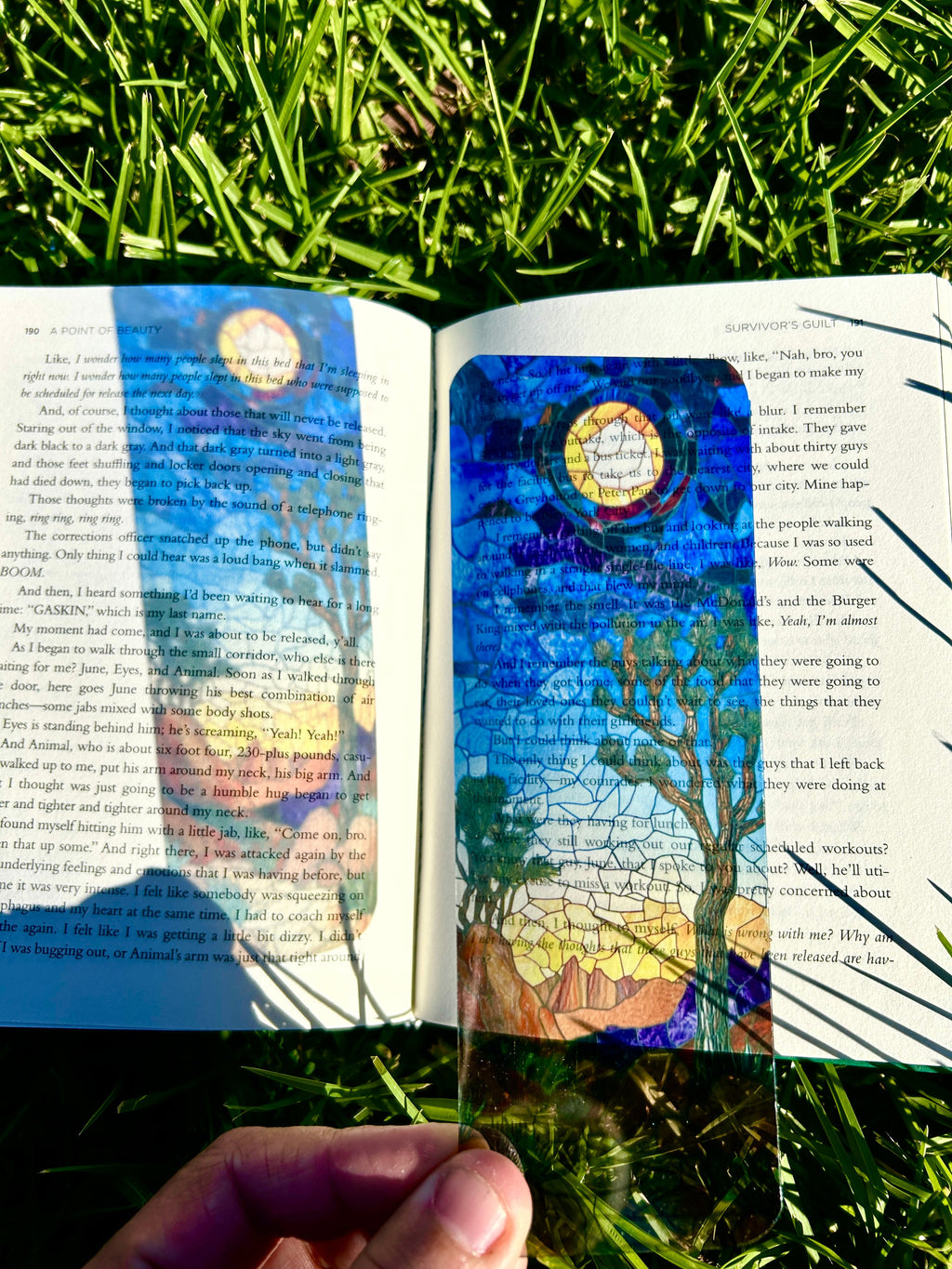 Joshua Tree Bookmark - Handmade Desert Landscape Design, Unique Book Lover Gift, Boho Chic, Nature-Inspired Bookmark