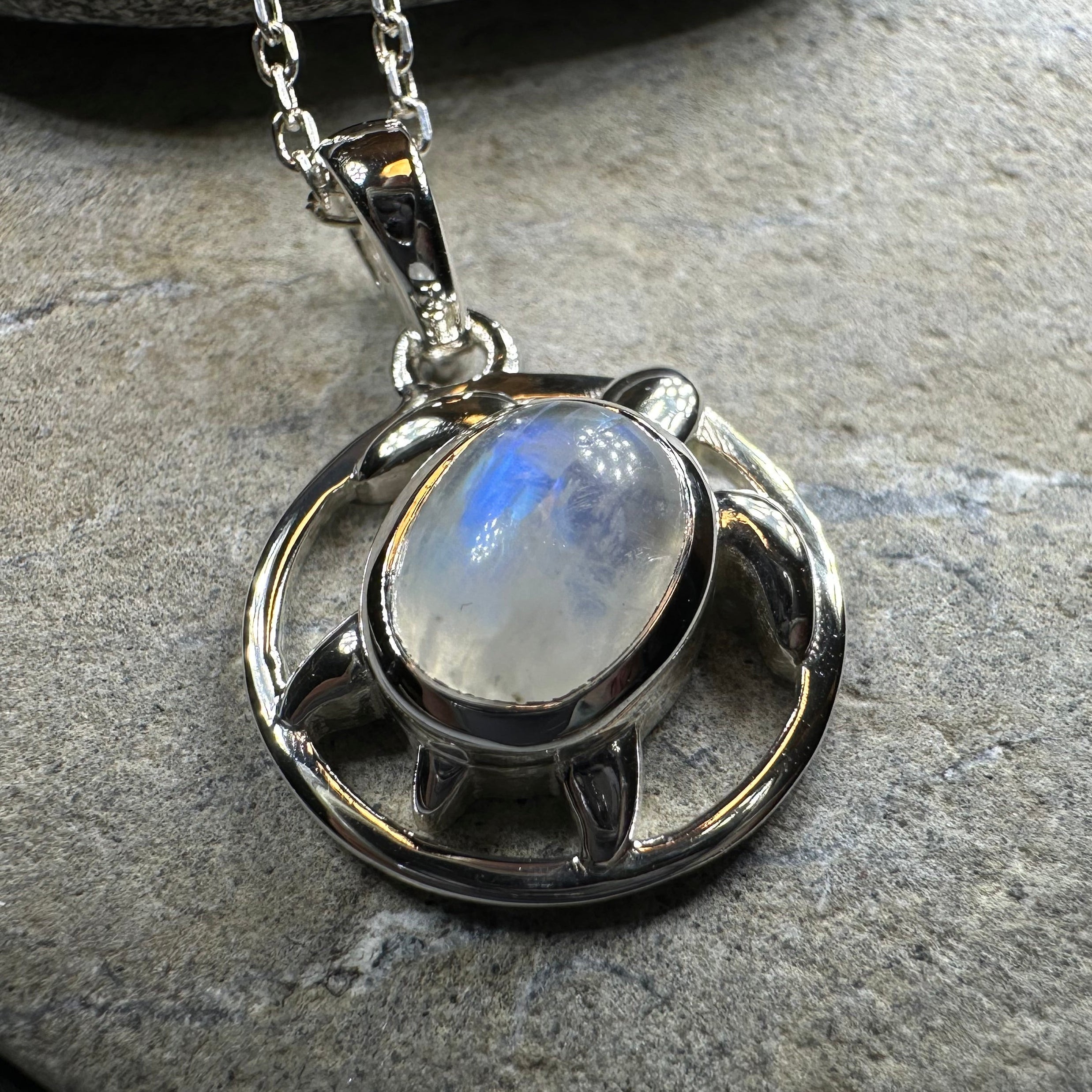 Moonstone Turtle Necklace