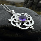Kyrie Amethyst Celtic Knot Necklace