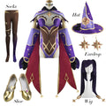 Mona Genshin Impact Cosplay Costume Wig Hat Anime Sexy Jumpsuit Halloween Carnival Party Outfits for Women