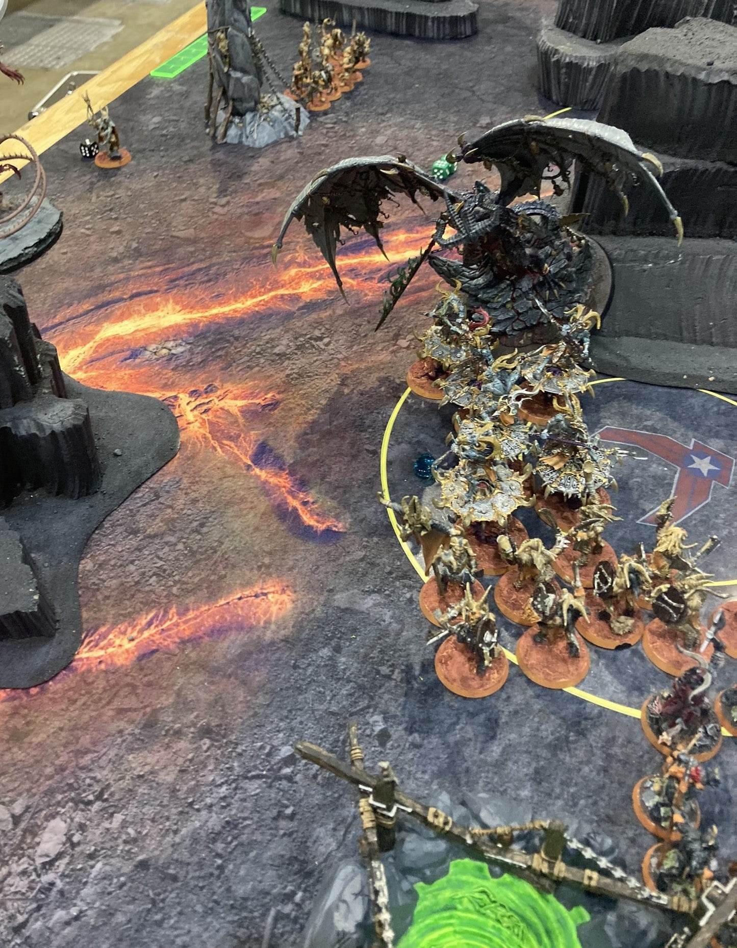 Infernal Steppes - Neoprene Battle Mat - Warhammer, AoS, 40K, Kill Team, MCP, Shatterpoint, Legion, Deadzone, More - 44x60