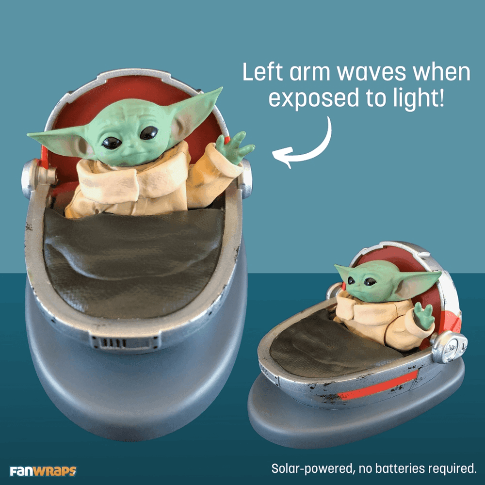 FanWraps: Star Wars: The Mandalorian - The Child (Grogu) Solar Powered Dashboard Waver - 