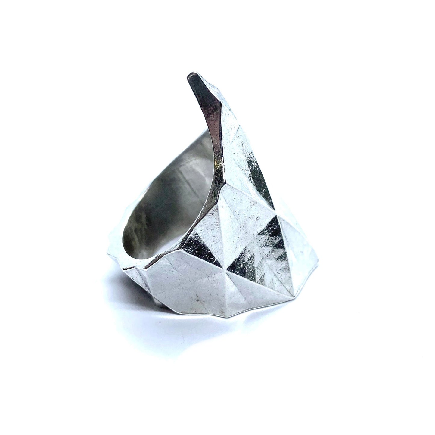 Faceted Brutalist Ring In Sterling Silver Fulfilled Julian The 2nd