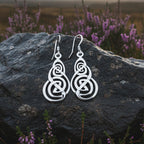Celtic Triskel Marcasite Earrings