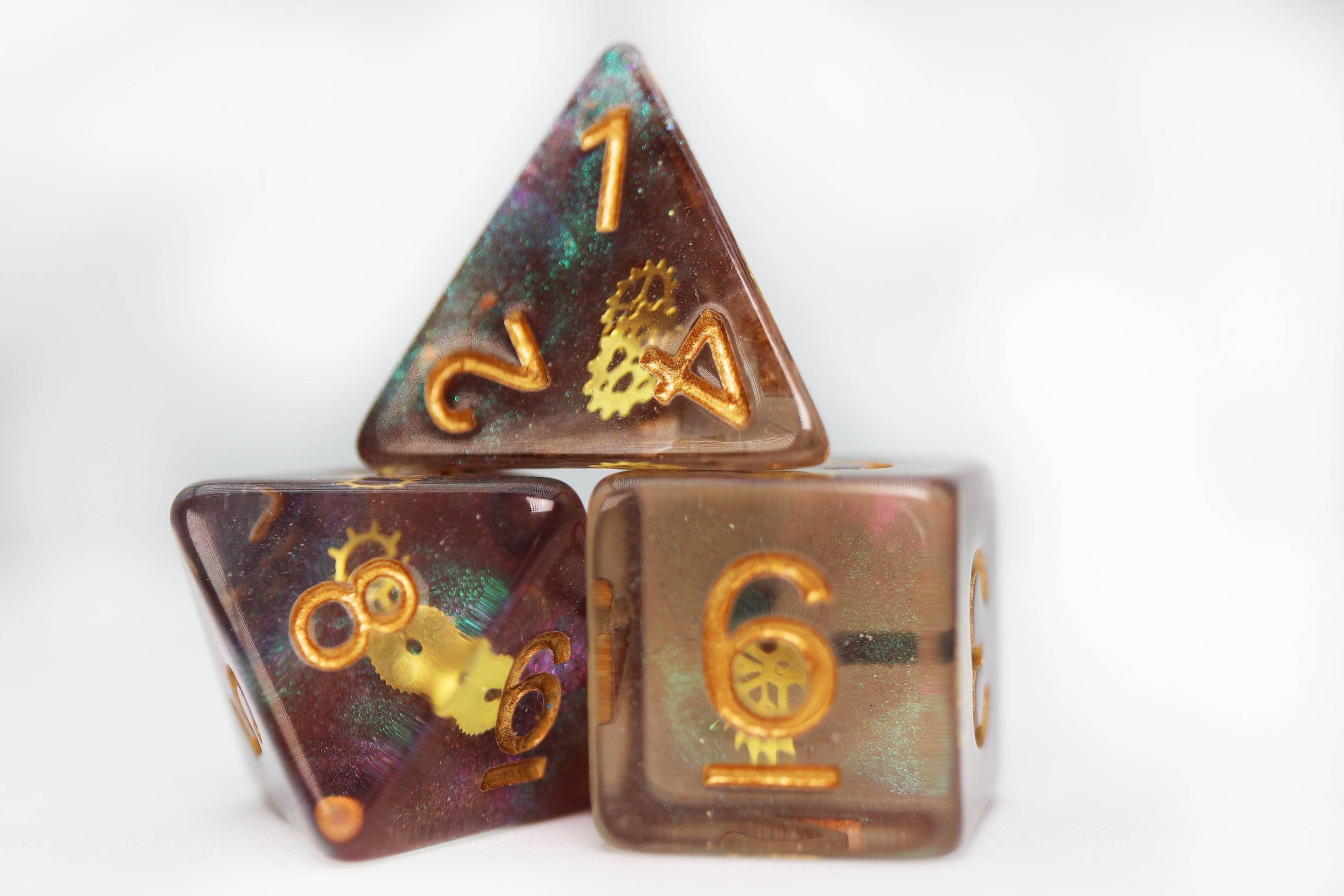Glitter Gearwheel RPG Dice Set - 