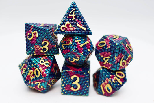 Dragon Scale: Golden - Metal RPG Dice Set - 