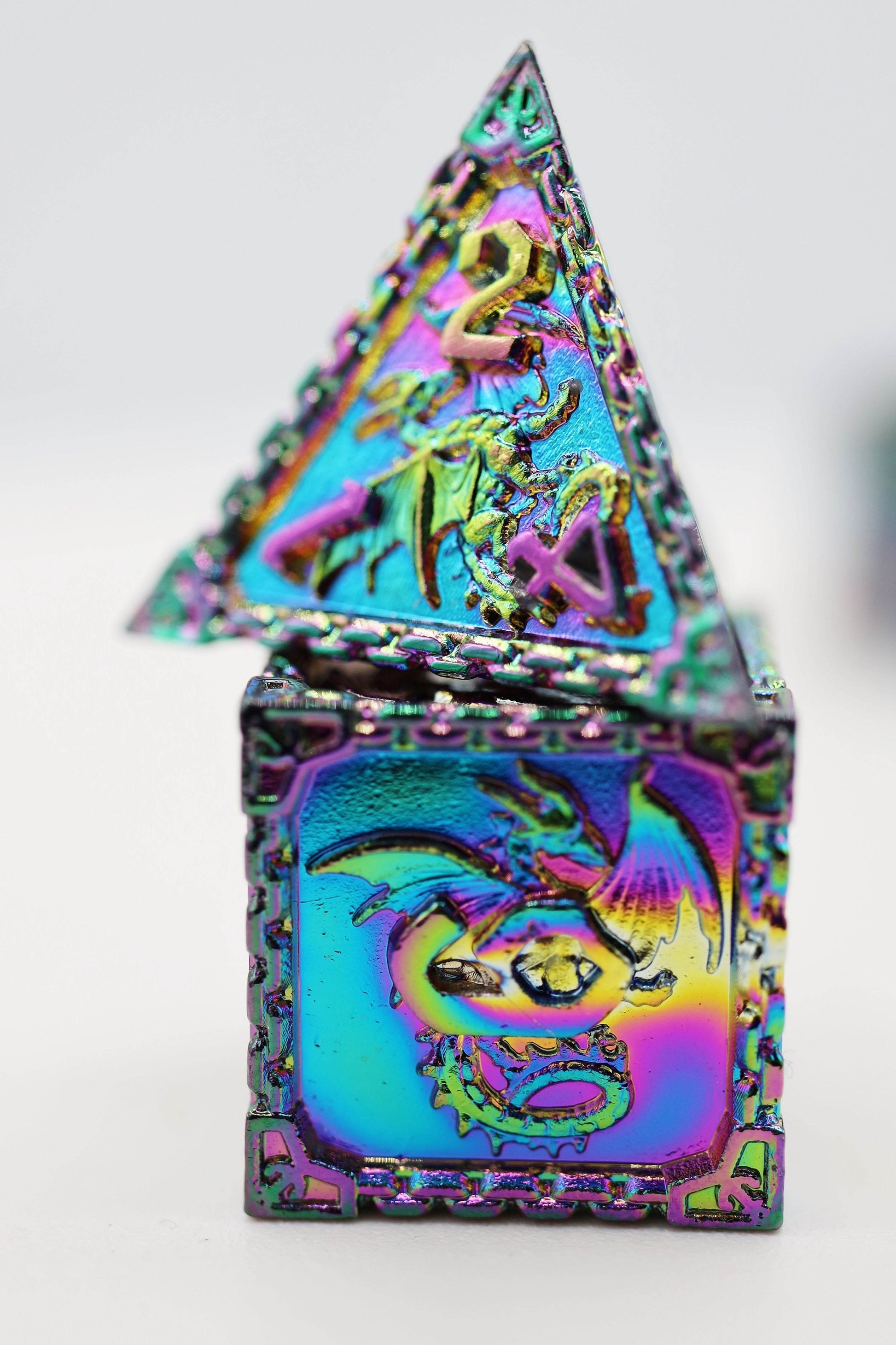 Chained Dragon: Mystic - Metal RPG Dice Set - 