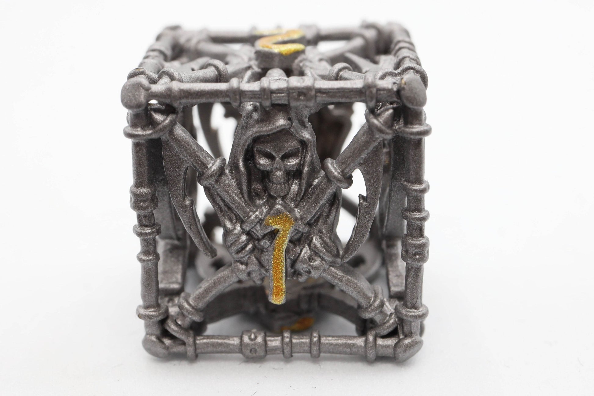 Grim Scythe: Grey - Metal RPG Dice Set - 