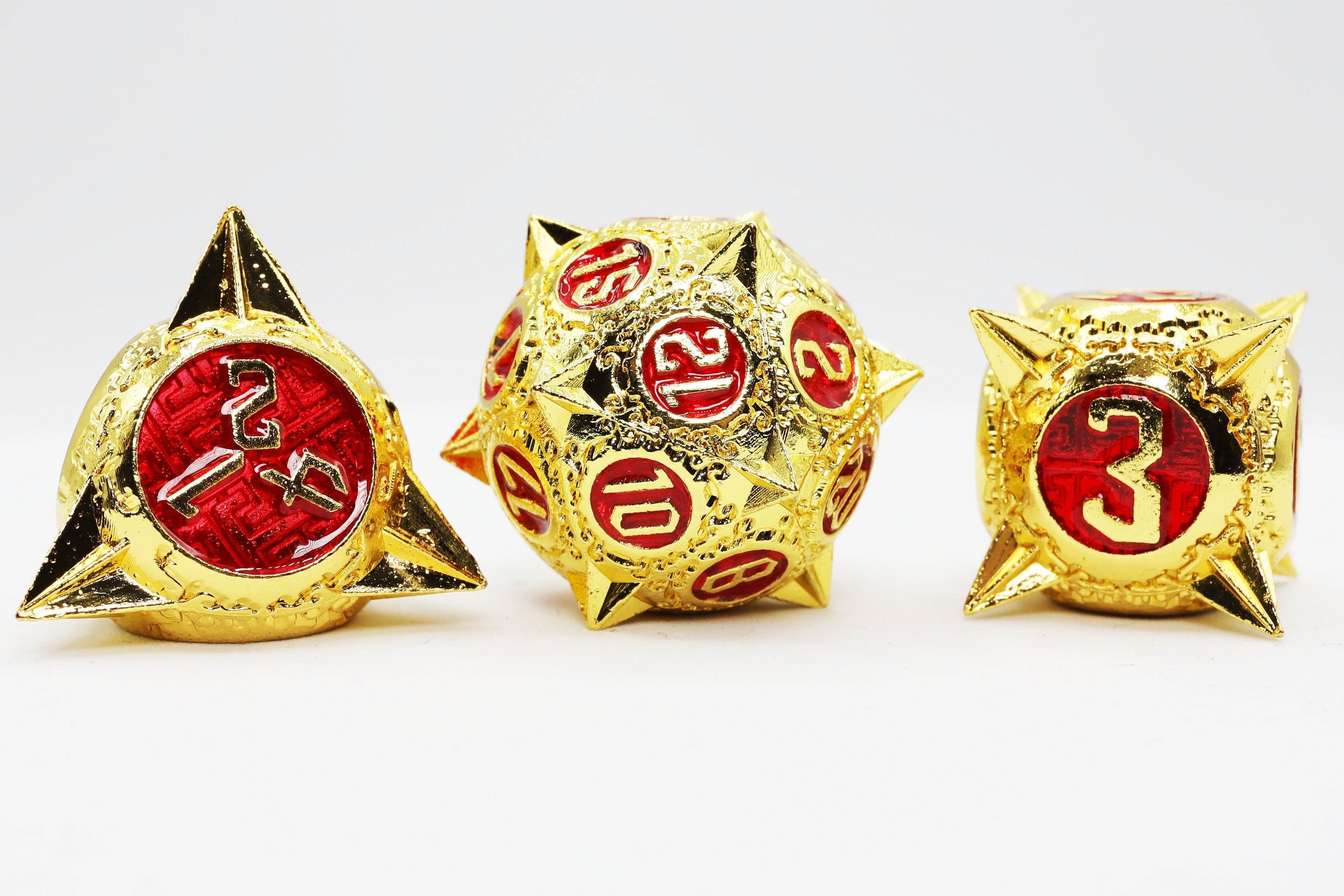 Meteor Storm: Solar Ruby - Metal RPG Dice Set - 