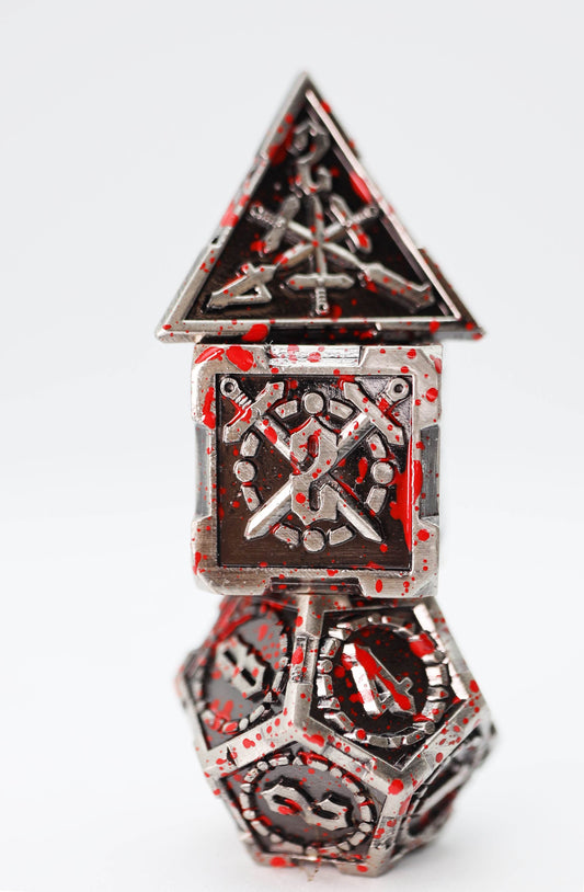 Crossed Swords: Vampiric Sword - Metal RPG Dice Set - 