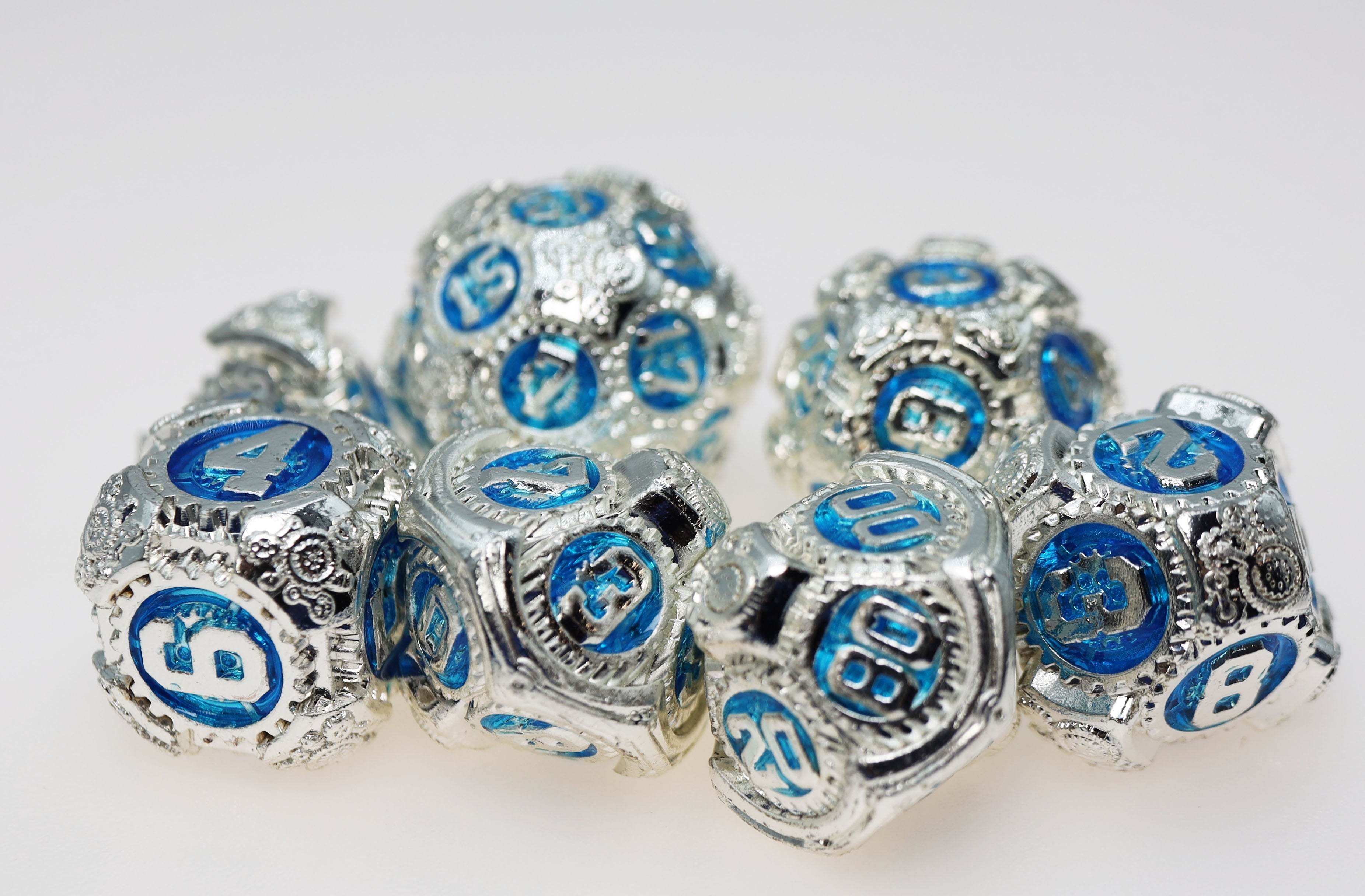 Airship Gears: Antarctic Expedition - Metal RPG Dice Set - 
