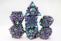 Floral Starburst: Mystic Marigold - Metal RPG Dice Set - 