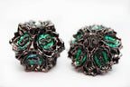 Floral Starburst: Midnight Forest - Metal RPG Dice Set - 