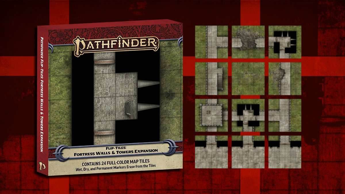 Pathfinder: Flip-Tiles - Fortress Walls & Towers Expansion - 