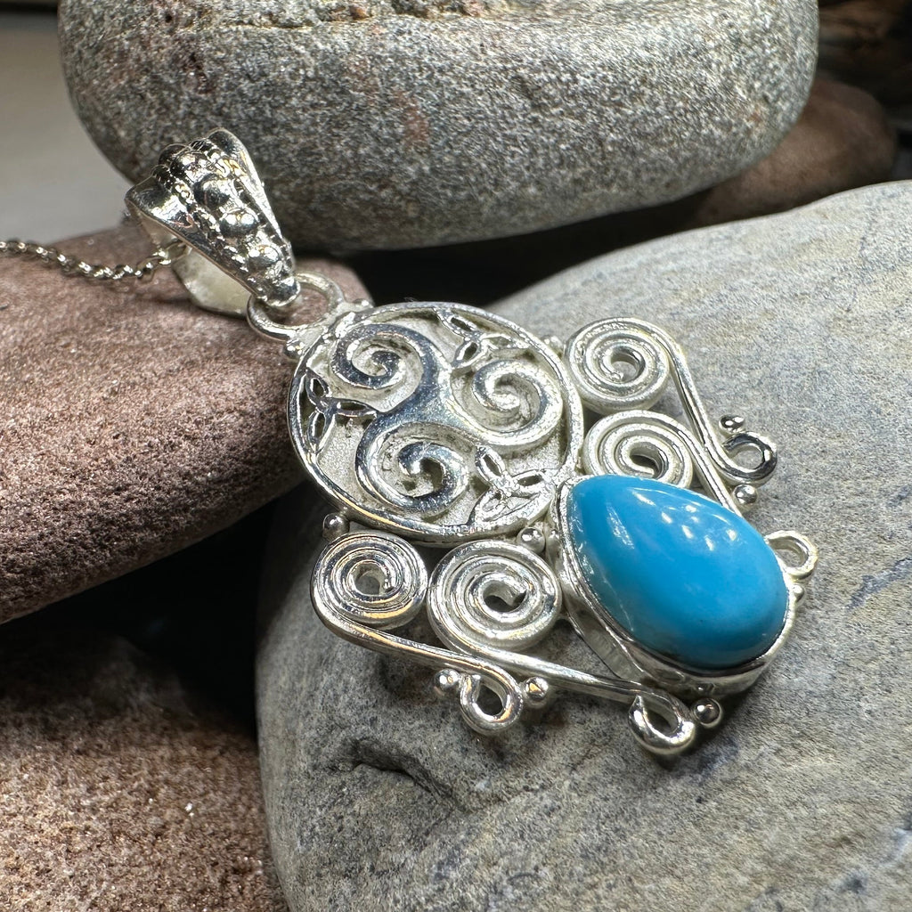 Lyria Celtic Triple Spiral Necklace