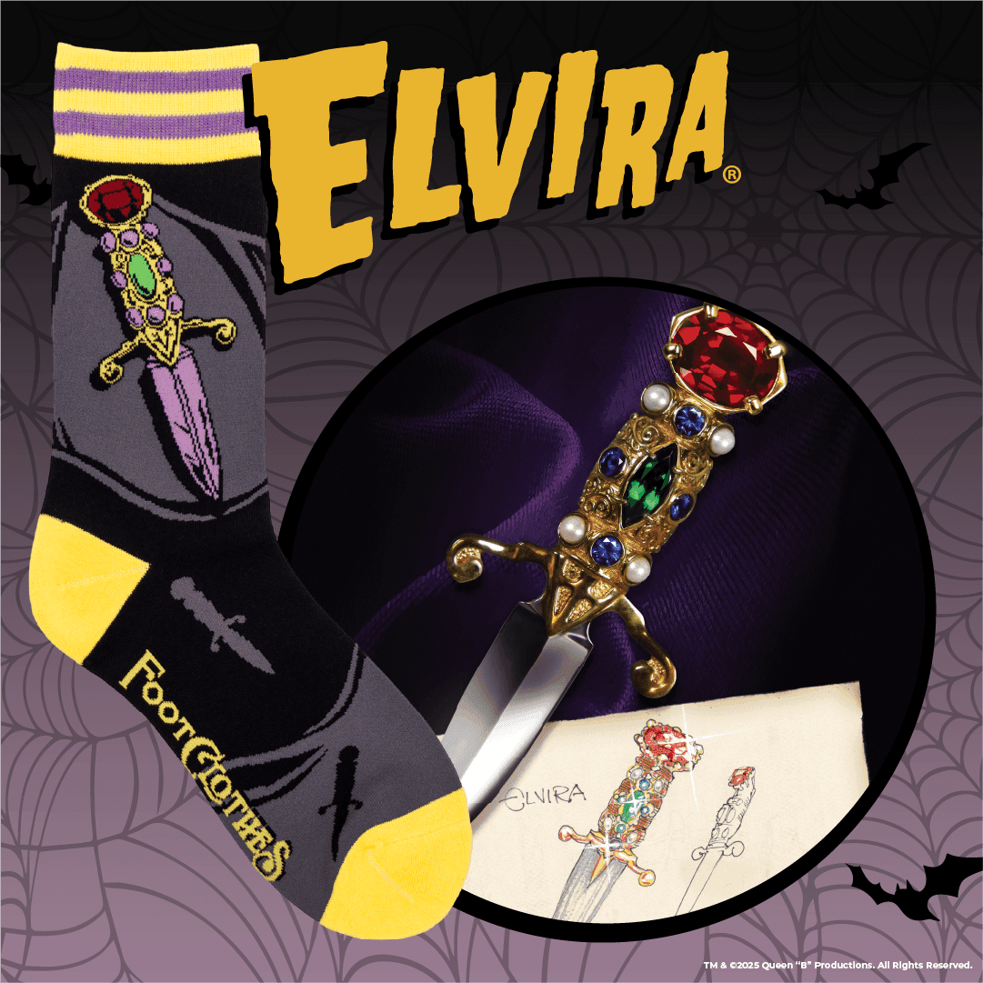 Elvira I Cut You Crew Socks - 