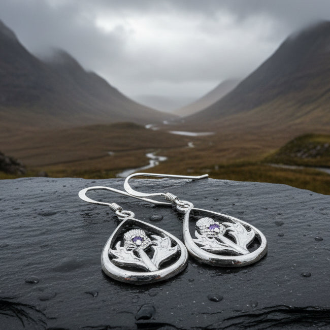 Realistic Thistle Earrings