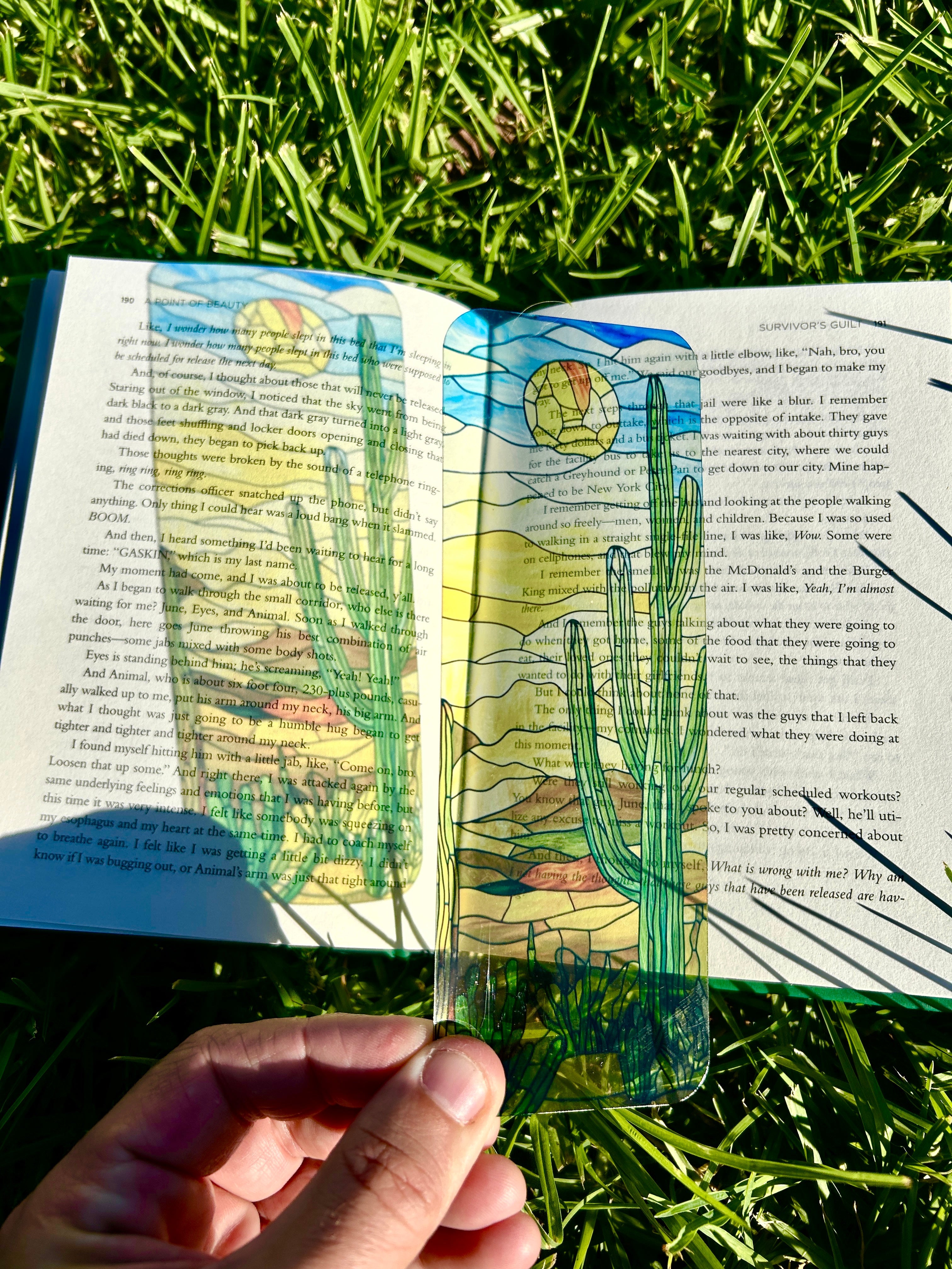 Cactus Desert Bookmark – Handmade Southwest Bookmark, Succulent Page Marker, Nature Lover Gift, Boho Desert Aesthetic, Unique Cactus Gift