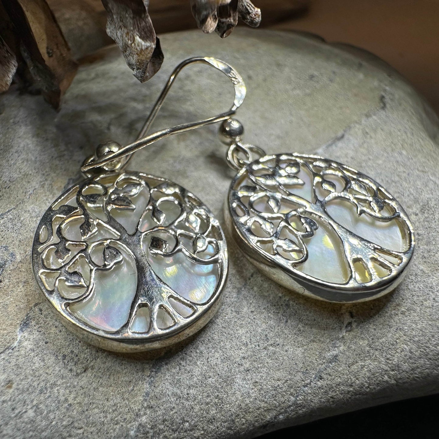 Domhainn Tree of Life Earrings - Abalone Shell