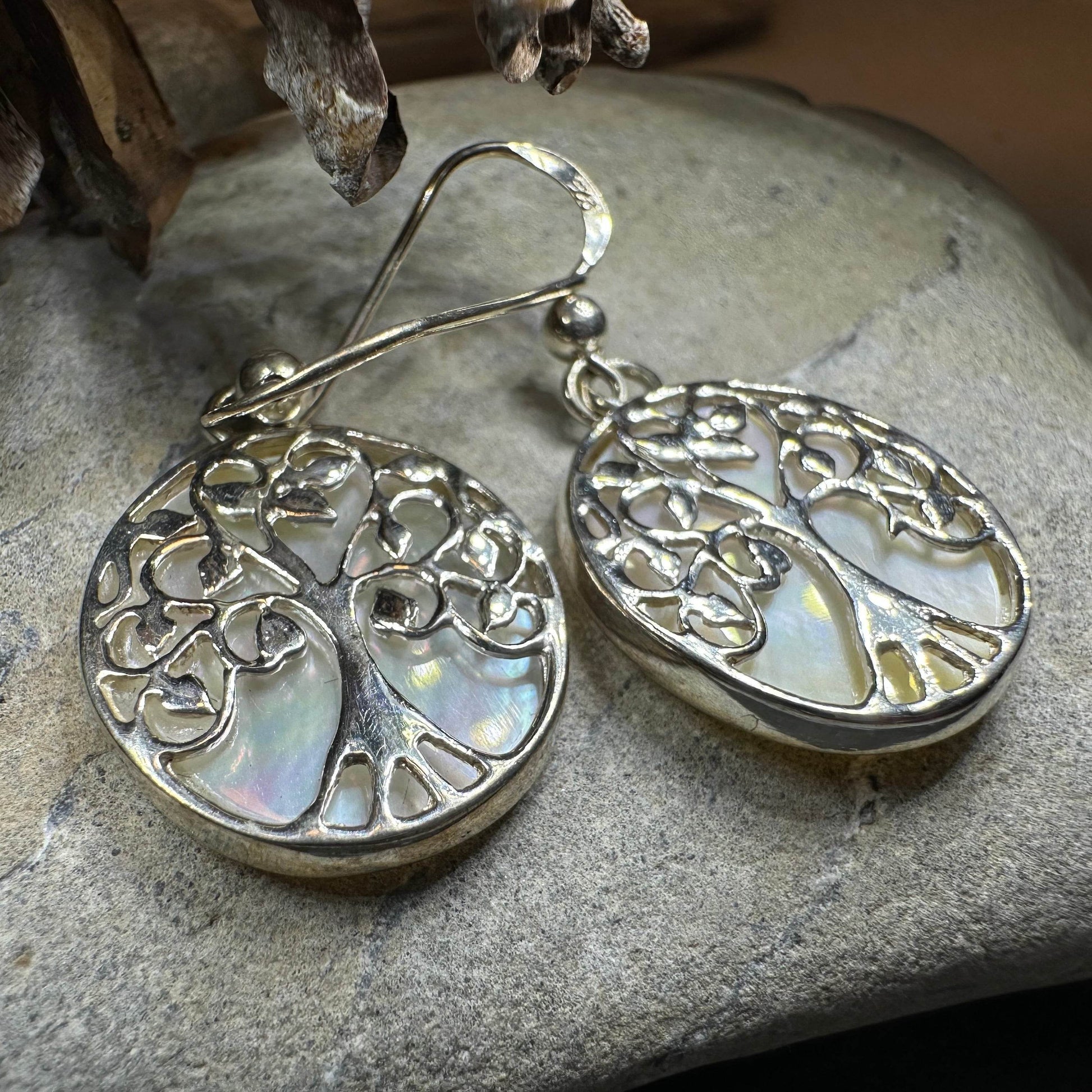Domhainn Tree of Life Earrings - Abalone Shell