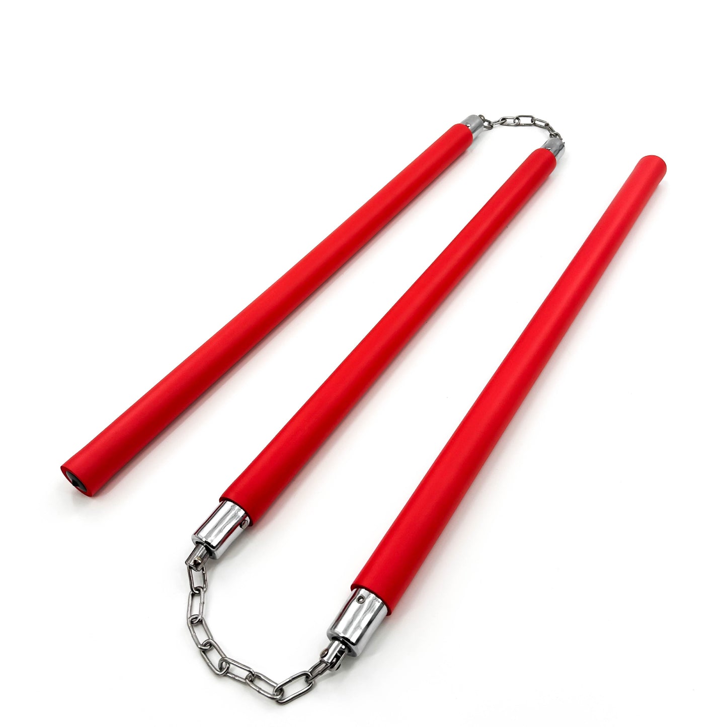 Foam Padded Three Sectional Staff Sansetsukon Red-1