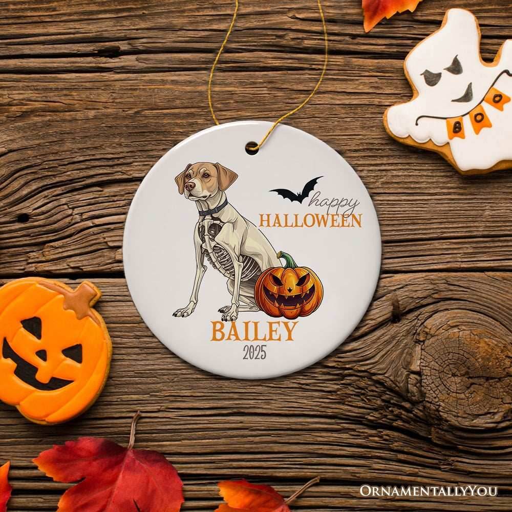Unique Halloween Skeleton Dog Personalized Ornament, Spooky Season Breed Pet Home Decor - 