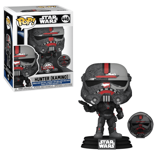 Funko POP! Star Wars: The Bad Batch - Hunter Kamino with Pin Vinyl Figure #446 Special Edition Exclusive - 
