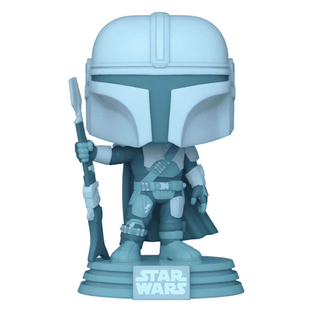 Funko POP! The Mandalorian - The Mandalorian Hologram (Glow in the Dark) Vinyl Figure #345 Entertainment Earth Exclusive - 