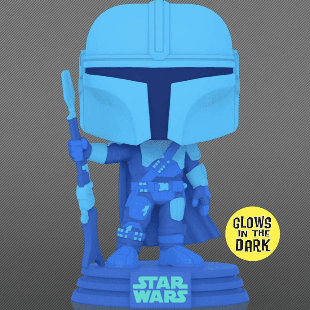 Funko POP! The Mandalorian - The Mandalorian Hologram (Glow in the Dark) Vinyl Figure #345 Entertainment Earth Exclusive - 