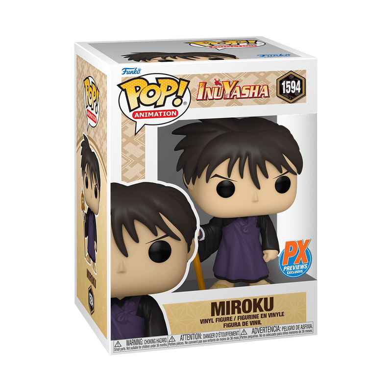 Funko Pop! Animation: InuYasha - Miroku PX Previews Exclusive #1594 - 