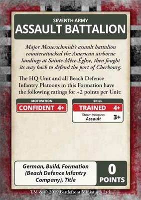 Flames of War: D-Day - German Command Cards - 