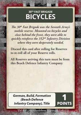 Flames of War: D-Day - German Command Cards - 