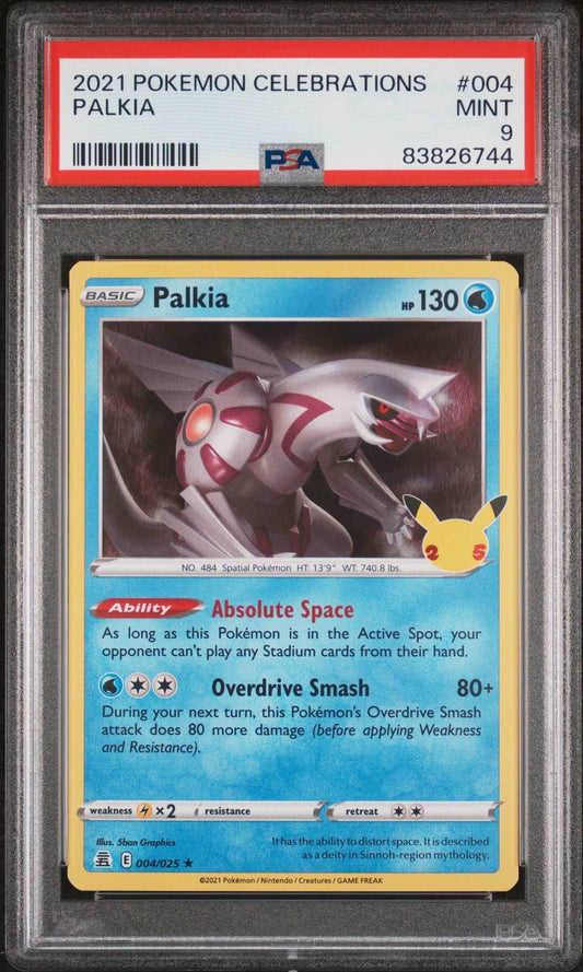 2021 POKEMON CELEBRATIONS PALKIA #4 PSA 9 - 