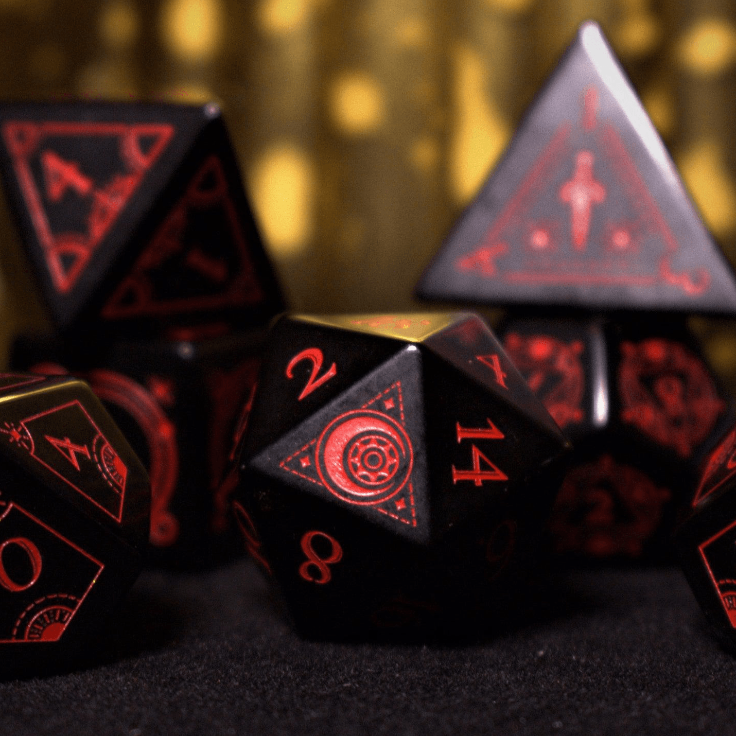 Fabled Mark - Obsidian Stone Dice Set 'PRE-ORDER | SPRING EVENT DEAL' - 