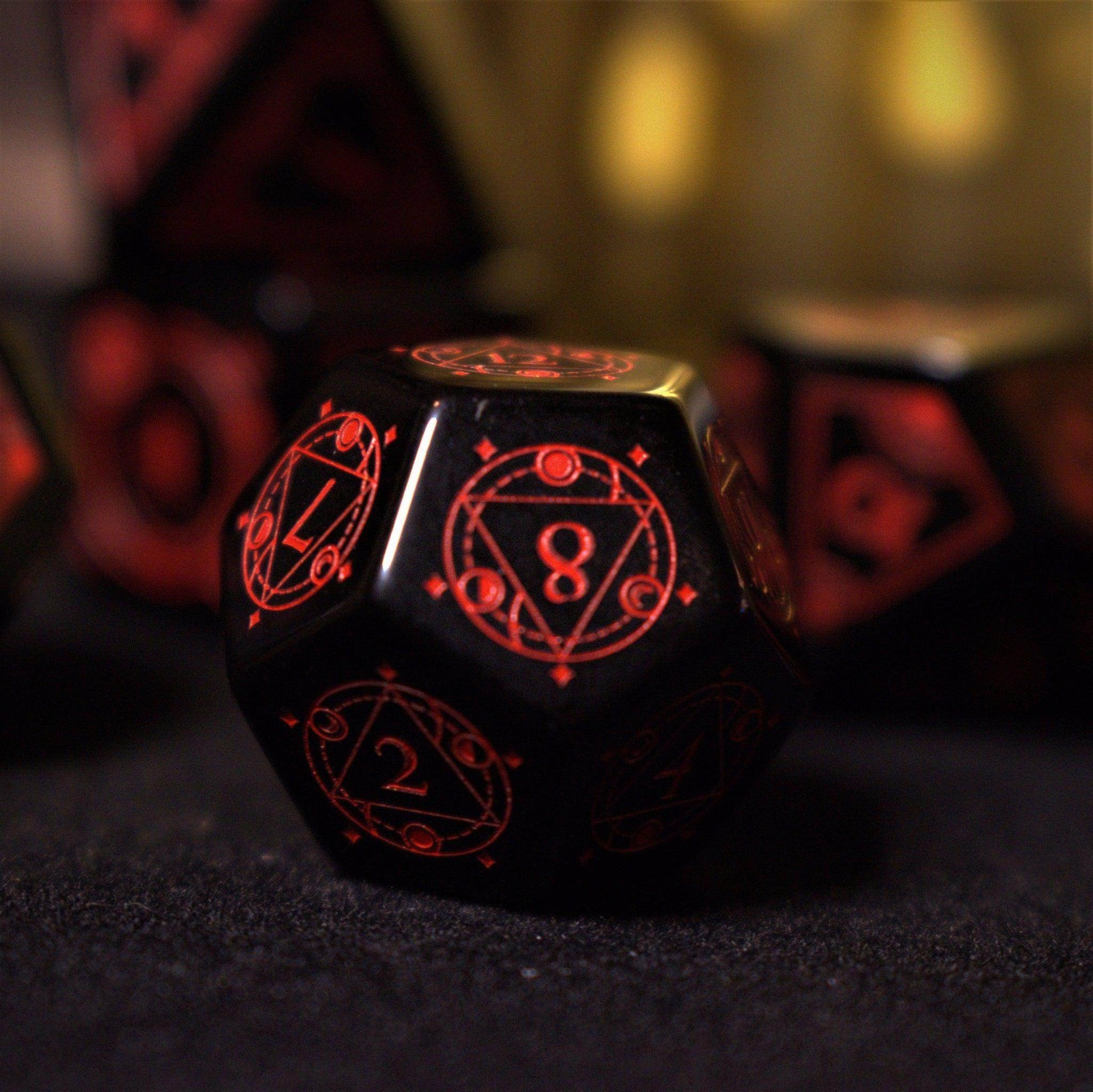 Fabled Mark - Obsidian Stone Dice Set 'PRE-ORDER | SPRING EVENT DEAL' - 