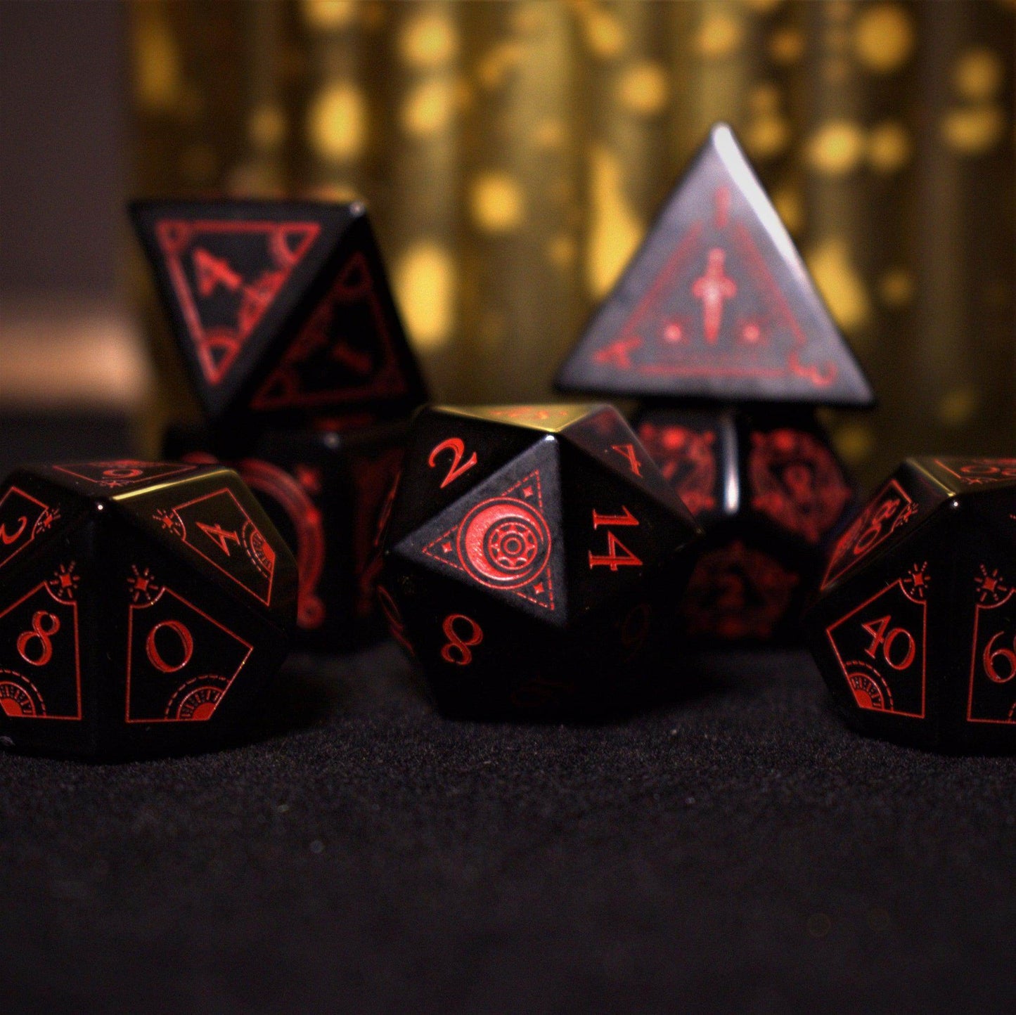 Fabled Mark - Obsidian Stone Dice Set 'PRE-ORDER | SPRING EVENT DEAL' - 