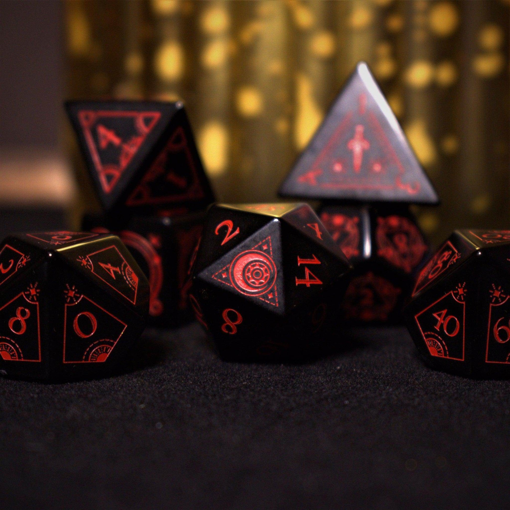 Fabled Mark - Obsidian Stone Dice Set 'PRE-ORDER | SPRING EVENT DEAL' - 