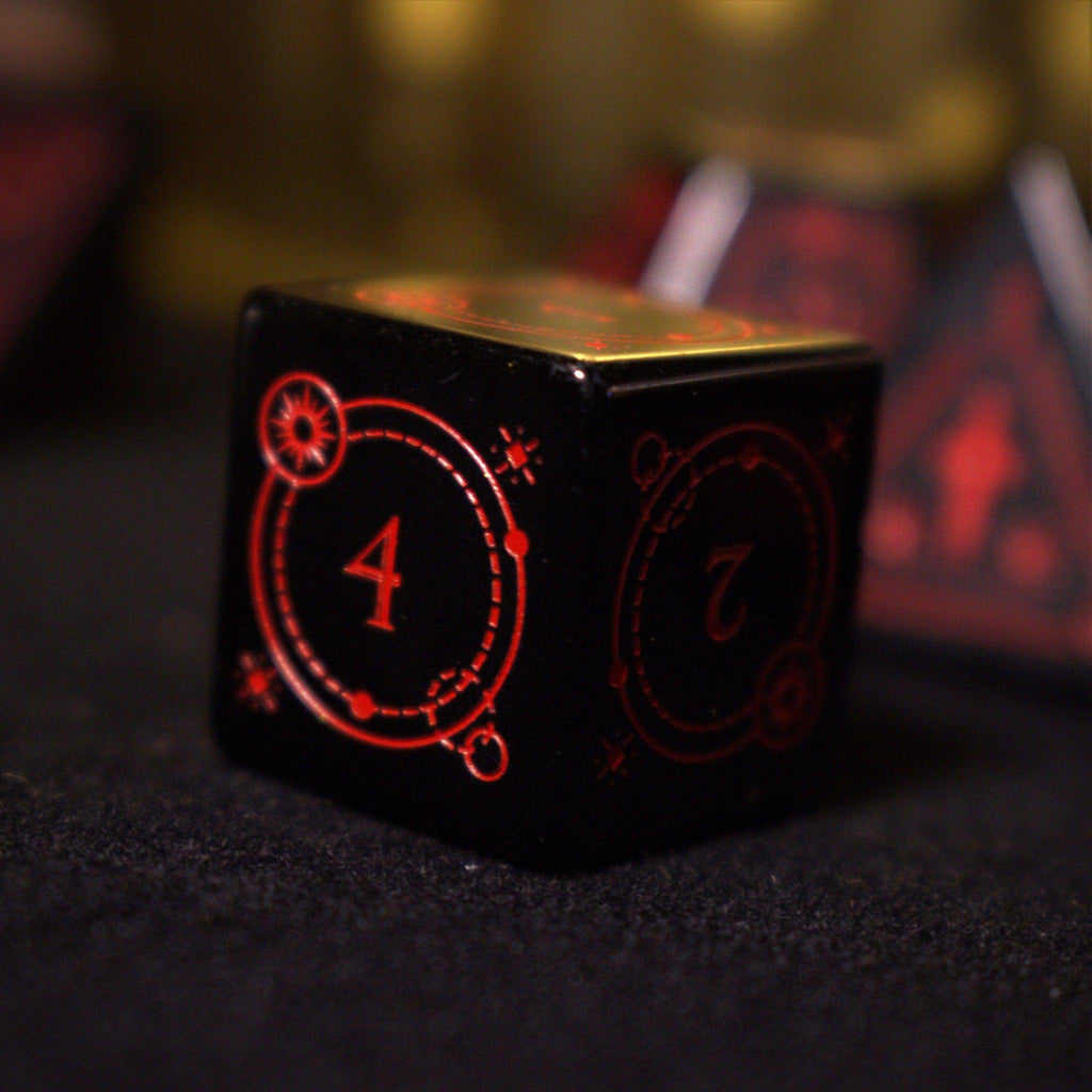 Fabled Mark Obsidian Stone Dice Set