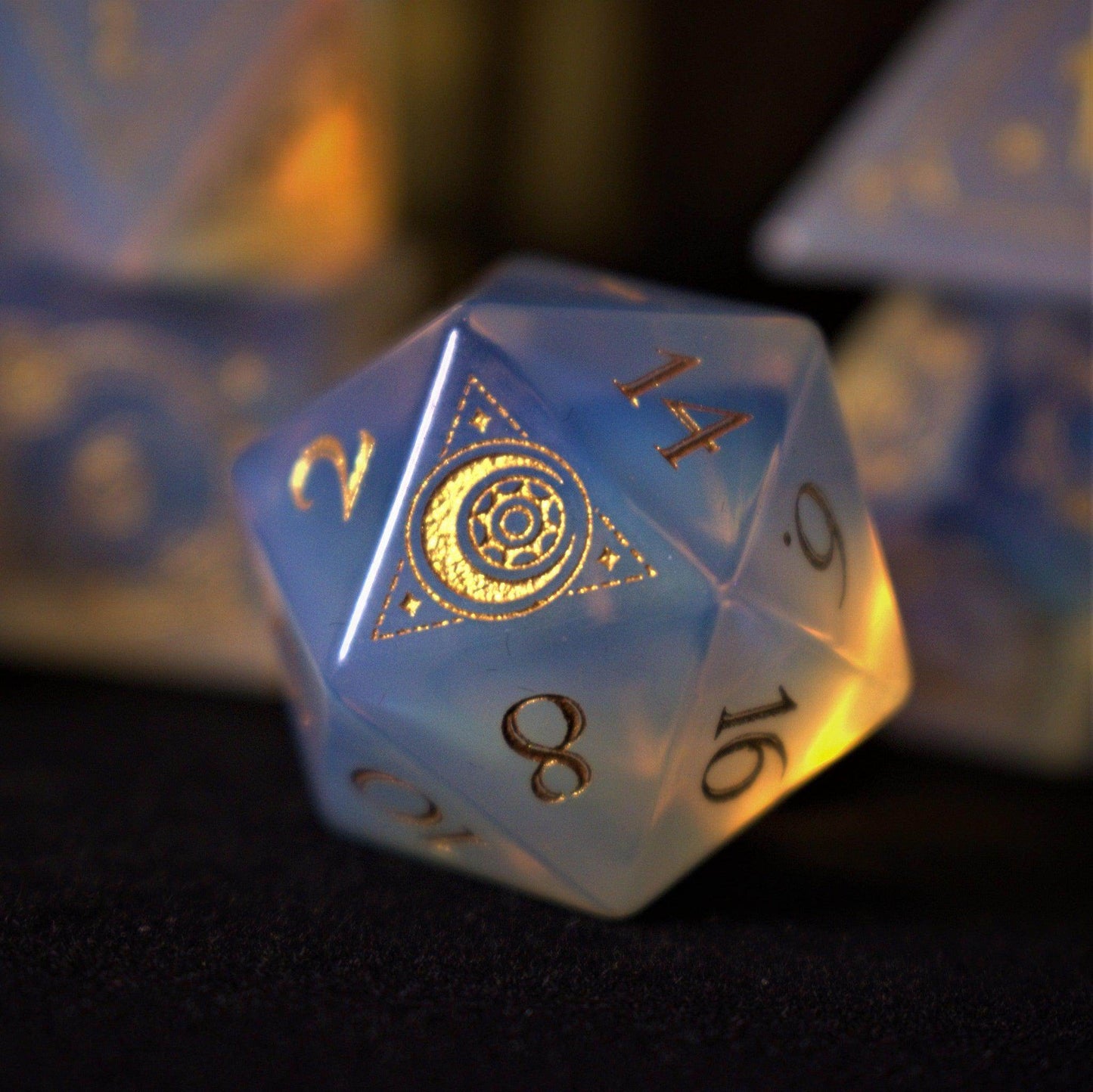 Fabled Mark Opalite Stone Dice Set 'PRE-ORDER | SPRING EVENT DEAL' - 