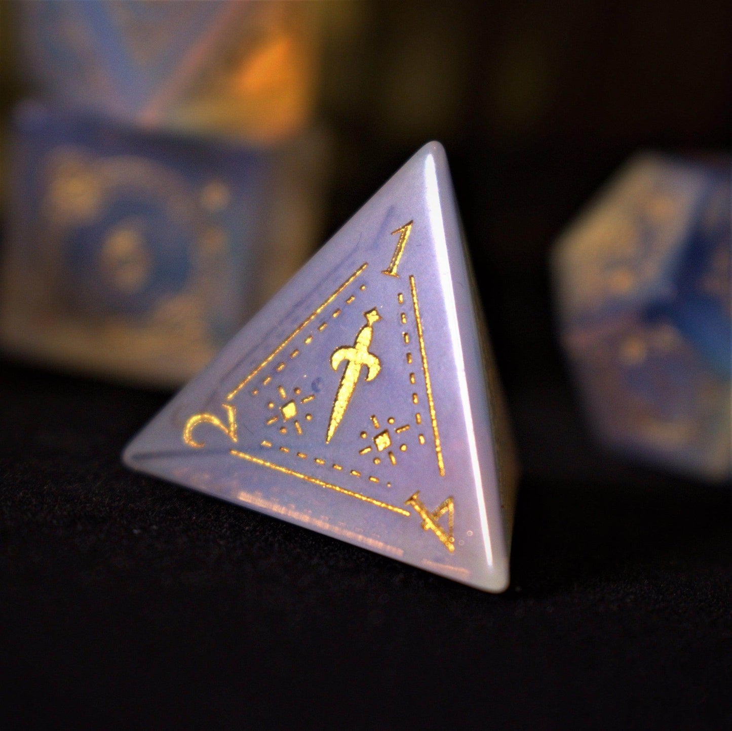 Fabled Mark Opalite Stone Dice Set 'PRE-ORDER | SPRING EVENT DEAL' - 