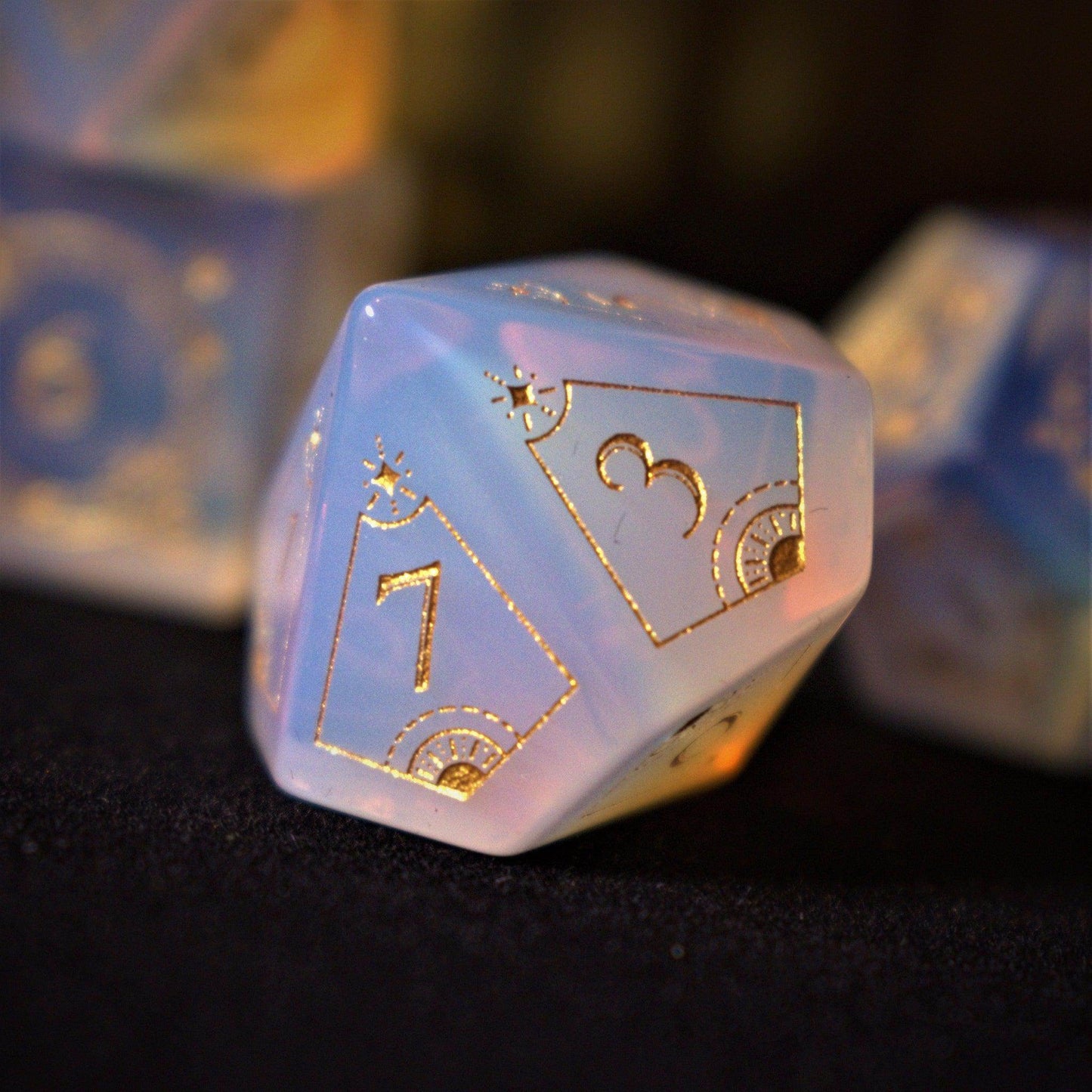 Fabled Mark Opalite Stone Dice Set 'PRE-ORDER | SPRING EVENT DEAL' - 