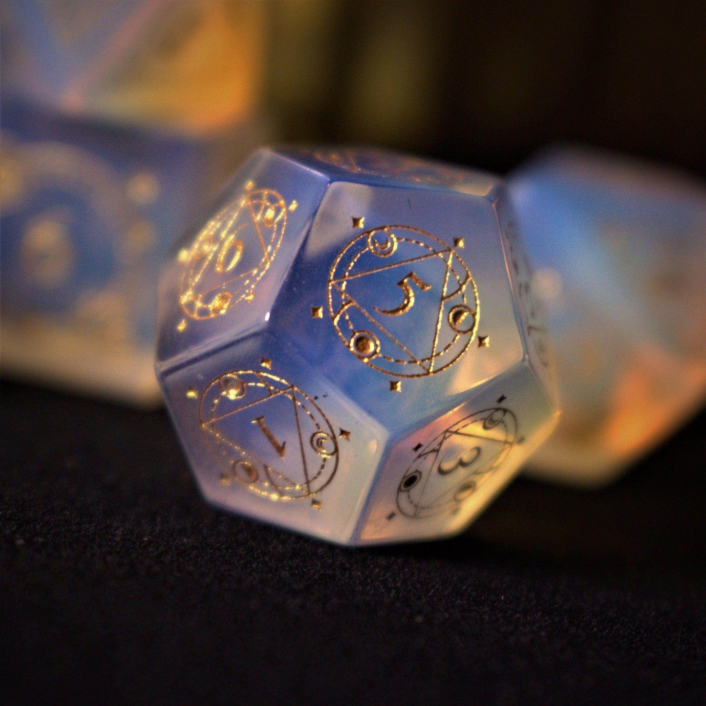 Fabled Mark Opalite Stone Dice Set 'PRE-ORDER | SPRING EVENT DEAL' - 