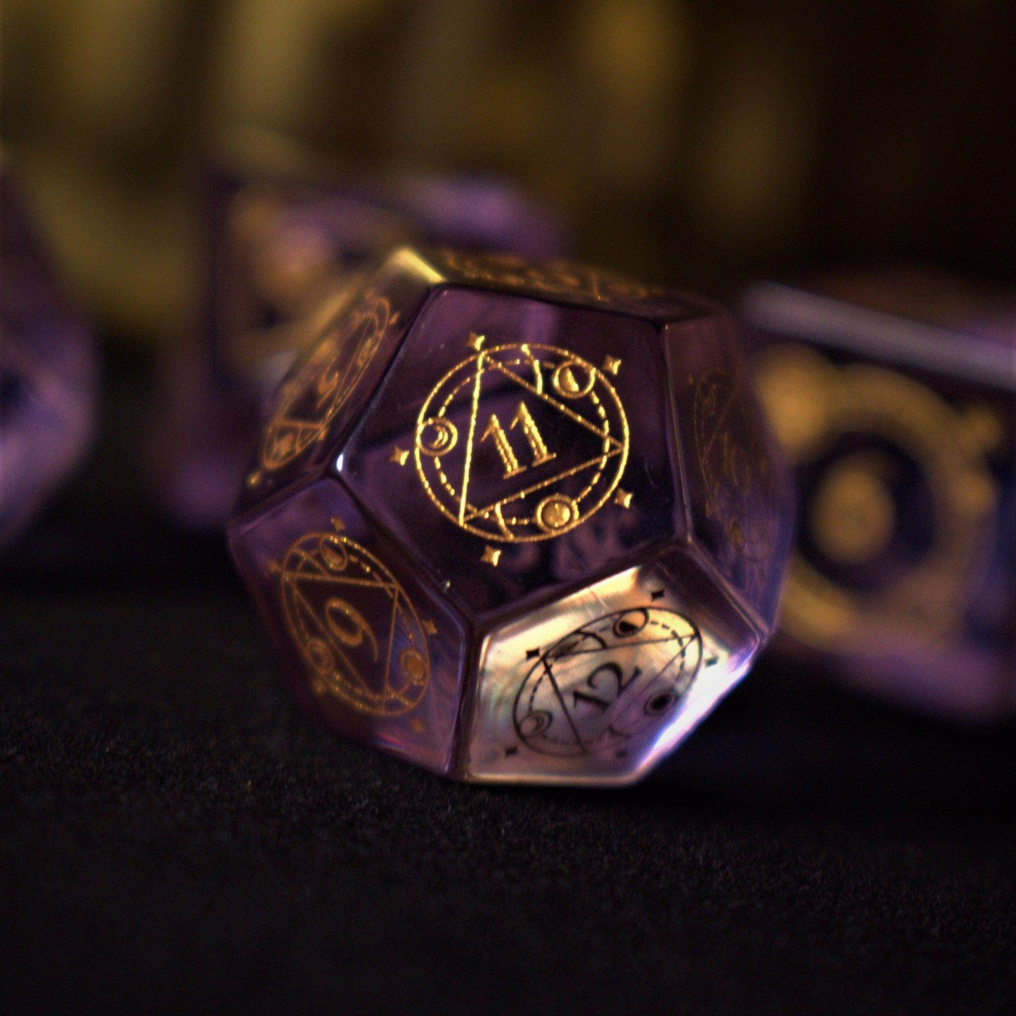 Fabled Mark Purple Glass Dice Set 'PRE-ORDER | SPRING EVENT DEAL' - 