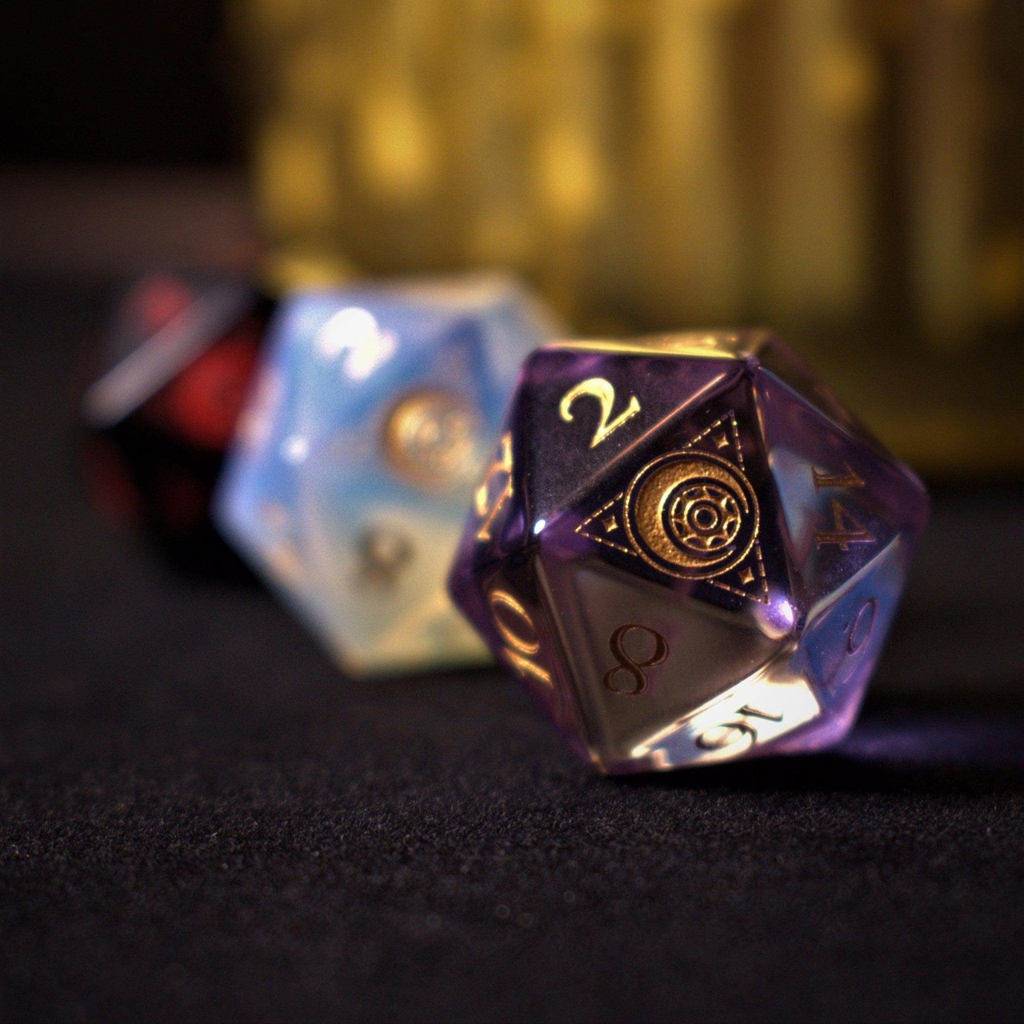 Fabled Mark Purple Glass Dice Set 'PRE-ORDER | SPRING EVENT DEAL' - 